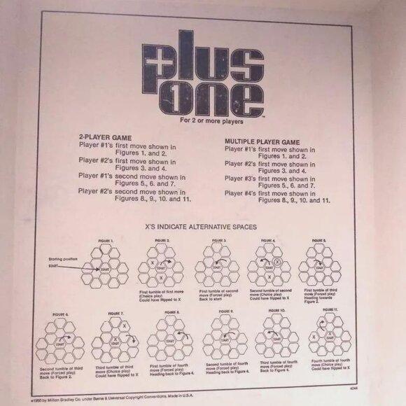 Plus One 1980 Vintage Antique by Milton Bradley Age 7 to adult ,  2+ players - Picture 3 of 7